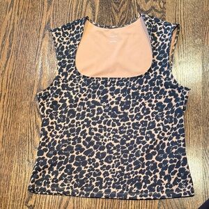 Maeve by Anthropologie Leopard Print Sleeveless Top, size L